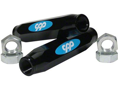 Nova Tie Rod Sleeves, Custom Aluminum, Black, 1968-1974