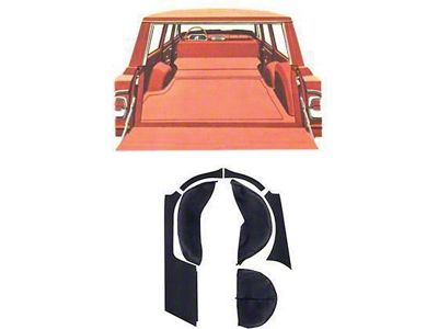 Nova Wagon Cargo Area Panels W/ Wheel Covers, Madrid, 1965-1967