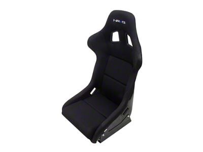 NRG Innovations Fiberglass and Carbon Fiber Bucket Seat; Medium; Black (Universal; Some Adaptation May Be Required)