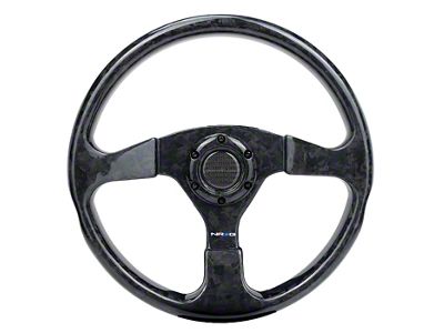 NRG Innovations Sport 350mm Forged Carbon Fiber 3-Inch Deep Dish Steering Wheel (Universal; Some Adaptation May Be Required)