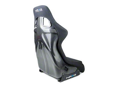 NRG Innovations Carbon Fiber Bucket Seat; Large; Black (Universal; Some Adaptation May Be Required)