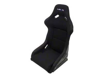 NRG Innovations Fiberglass and Carbon Fiber Bucket Seat; Large; Black (Universal; Some Adaptation May Be Required)