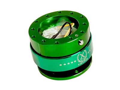 NRG Innovations 2.0 Steering Wheel Hub Quick Release; Green (Universal; Some Adaptation May Be Required)