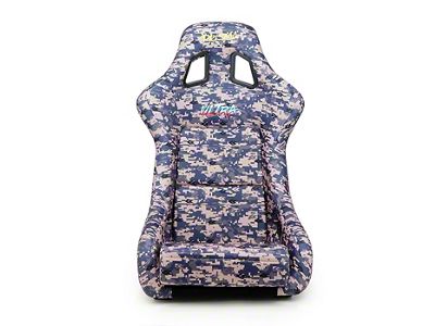 NRG Innovations Prisma Bucket Seat; Large; Digital Camo and Silver (Universal; Some Adaptation May Be Required)