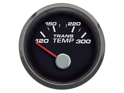 New Vintage USA Performance Series Transmission Temperature Gauge with Sender; Black; 2-1/16-Inch (Universal; Some Adaptation May Be Required)