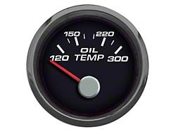 New Vintage USA Performance Series Oil Temperature Gauge with Sender; Black; 2-1/16-Inch (Universal; Some Adaptation May Be Required)