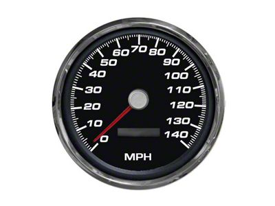 New Vintage USA Performance Series Speedometer; 140 MPH; Programmable; Black; 4-3/8-Inch (Universal; Some Adaptation May Be Required)