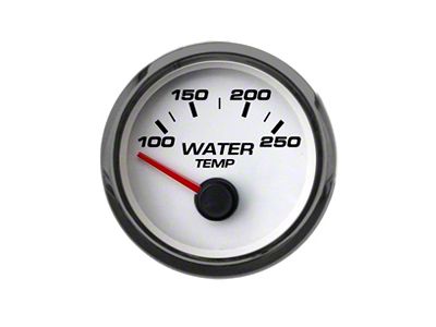 New Vintage USA Performance Series Water Temperature Gauge with Sender; White; 2-1/16-Inch (Universal; Some Adaptation May Be Required)