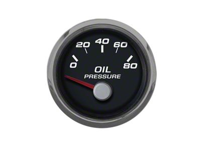 New Vintage USA Performance Series Oil Pressure Gauge with Sender; 100 PSI; Black; 2-1/16-Inch (Universal; Some Adaptation May Be Required)