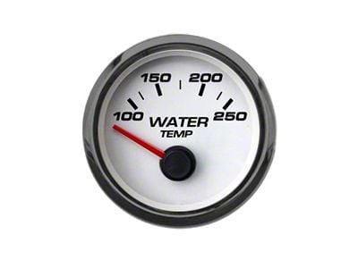 New Vintage USA Performance Series Water Temperature Gauge with Sender; White; 2-1/16-Inch (Universal; Some Adaptation May Be Required)