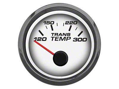 New Vintage USA Performance Series Transmission Temperature Gauge with Sender; White; 2-1/16-Inch (Universal; Some Adaptation May Be Required)