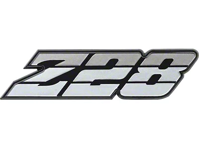 1980-1981 Camaro Z28 Front Grille Emblem; Tri-Color Silver