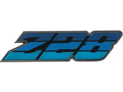 1980 Camaro Z28 Grille Emblem; Tri-Color Blue