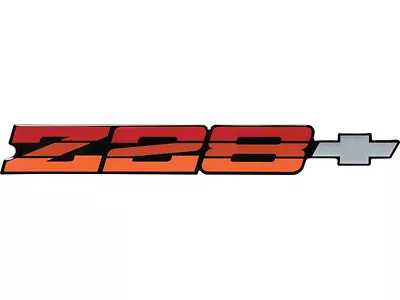 1985-1986 Camaro Z28 Rear Panel Emblem; Tri-Color Red