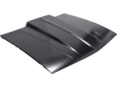 1982-1992 Camaro Cowl Induction Hood; Stamped Steel; with 2-Inch Rise and Center Ridge; EDP Coated