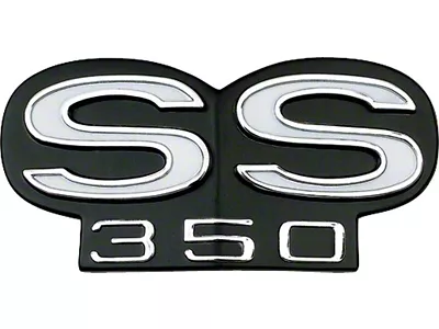 1967 Camaro 350 Grill Emblem; with Backing Plate