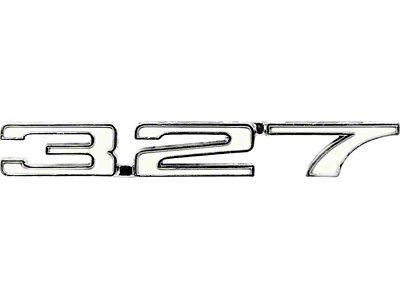 1968 Camaro 327 Front Fender Emblem; Passenger Side