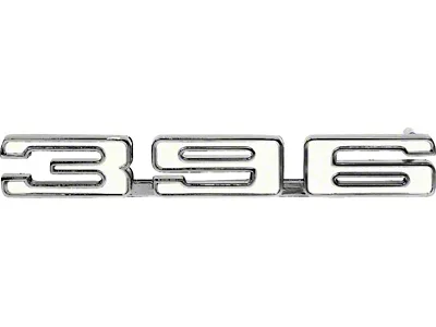 1968 Camaro 396 Front Fender Emblem; LH