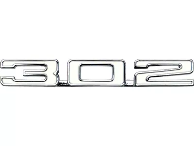 1969 Camaro 302 Hood Emblem; with Cowl Induction Hood