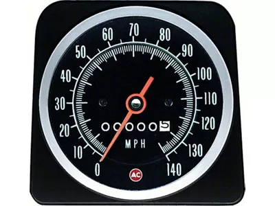 1969 Camaro Speedometer; 140 MPH; without Speed Warning