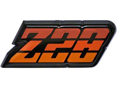 1980-1981 Camaro Z/28 Fuel Door Emblem; Orange; with Hardware