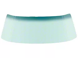 1967-1969 Camaro Coupe Windshield Glass; Light Green Tinted