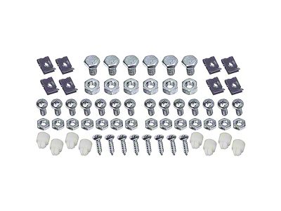 1967-1968 Camaro Front Grill Hardware Installation Kit; Standard or RS; 66 Piece Set