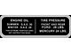 Tire & Oil Pressure Decal/ 1942 Ford & Merc