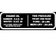 Tire & Oil Pressure Decal/ 1942 Ford & Merc