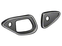 Outside Door Handle Pad Set - Front & Rear - Black Rubber -4 Pieces - Ford 2 & 4 Door Sedan Ford Custom 300 & Ford Galaxie/Mercury