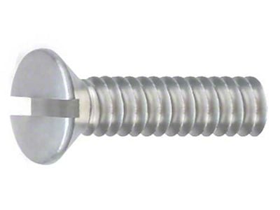 Oval Head Machine Screw - 1/4-20 X 1 - Stainless Steel - Slotted