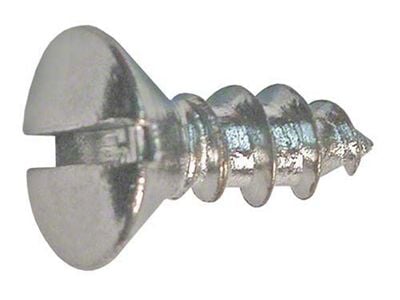 Oval Head Sheet Metal Screw - Slotted - 10 X 1/2