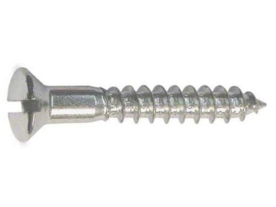 Oval Head Wood Screw - 10 X 1-1/4 - Slotted