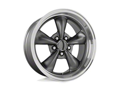 Performance Replicas PR106 Anthracite Machined Wheel; 17x8; 0mm Offset (63-67 Corvette C2)