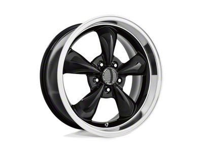 Performance Replicas PR106 Gloss Black with Machined Lip Wheel; 17x8; 0mm Offset (68-82 Corvette C3)