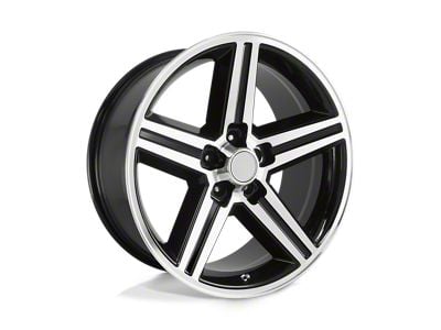 Performance Replicas PR148 Gloss Black Machined Wheel; 17x8; 0mm Offset (53-62 Corvette C1)