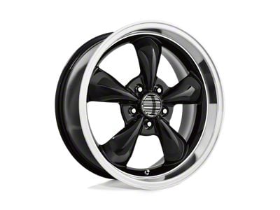 Performance Replicas PR106 Gloss Black with Machined Lip Wheel; 17x8; 0mm Offset (55-57 150, 210, Bel Air, Nomad)