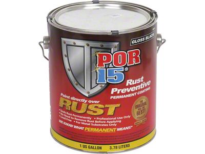 Por-15r Rust Paint Black -Gallon