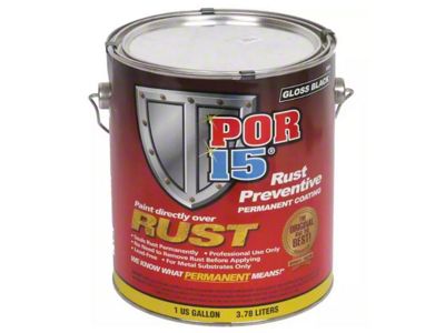 Por-15r Rust Paint Black -Gallon