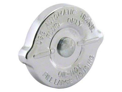 Power Steering Pump Cap - Chrome - Without Dipstick For Pumps With Vertical Filler Tube - Ford Pump