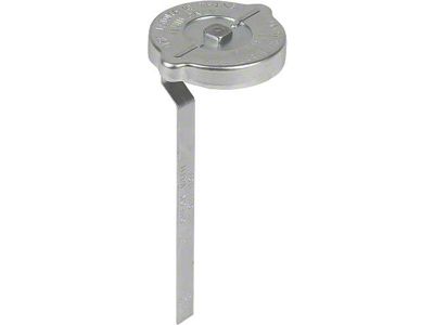 Power Steering Pump Cap - Zinc Plated - Twist Type - With Dipstick - For Pumps With Angled Filler Neck