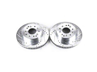 PowerStop Evolution Cross-Drilled and Slotted Rotors; Rear Pair (1969 Camaro Z28 w/ Rear Disc Brakes)
