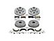 PowerStop OE Replacement Brake Rotor, Drum and Pad Kit; Front and Rear (85-92 Camaro w/ Rear Drum Brakes)