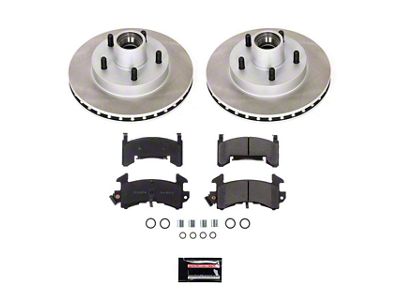 PowerStop Semi-Coated Rotor and Pad Kit; Front (82-92 Camaro w/o Performance Package)