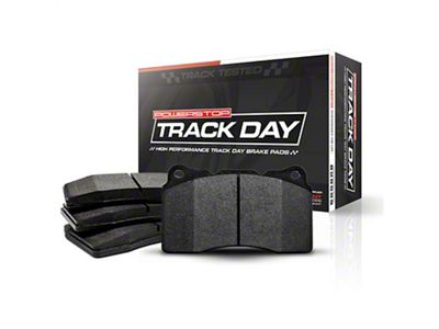 PowerStop Track Day Carbon-Fiber Metallic Brake Pads; Rear Pair (85-88 Camaro w/ Rear Disc Brakes & Performance Package; 89-92 Camaro w/ Rear Disc Brakes)