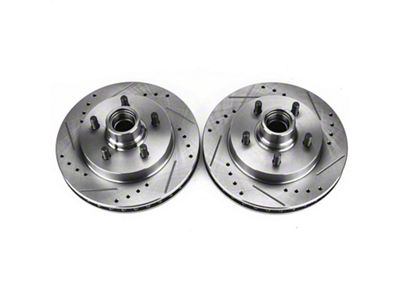 PowerStop Evolution Cross-Drilled and Slotted Rotors; Rear Pair (98-02 Firebird)