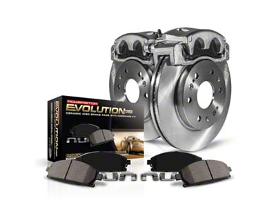 PowerStop OE Replacement Brake Rotor, Pad and Caliper Kit; Front (82-92 Firebird w/o Performance Package)