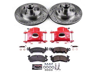 PowerStop Z23 Evolution Brake Rotor, Pad and Caliper Kit; Front (1977 Firebird)