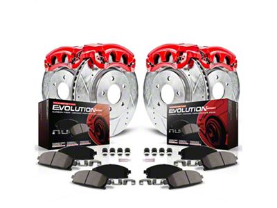 PowerStop Z23 Evolution Brake Rotor, Pad and Caliper Kit; Front and Rear (94-97 Firebird w/ Rear Disc Brakes)