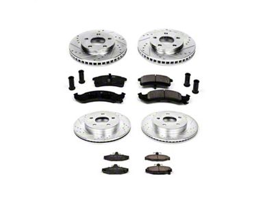 PowerStop Z23 Evolution Sport Brake Rotor and Pad Kit; Front and Rear (94-97 Firebird w/ Rear Disc Brakes)